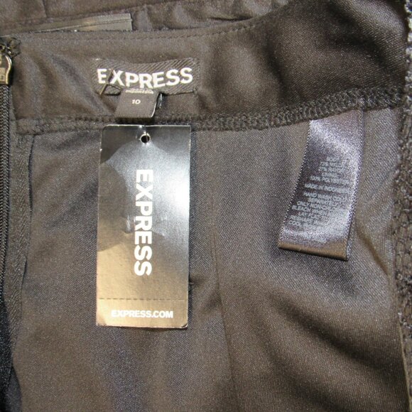 NWT Express Mini Skirt Black Lace A Line Size 10 Y2K Dark Fairy Whimsigoth Punk - Picture 3 of 3